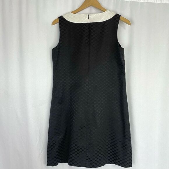 Michael Kors Dress Black Sheath White Trim Women’s 10 Mini Short Designer Jackie - Picture 15 of 16